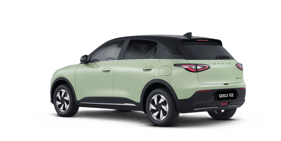 Geely E2 Pro studio - three quarters rear left