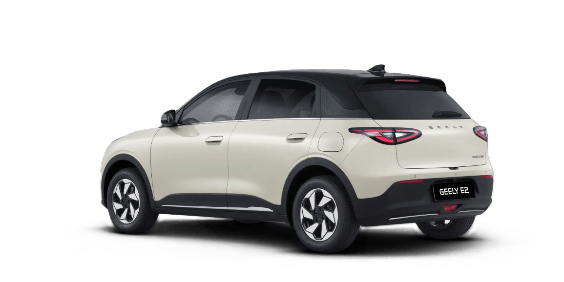 Geely E2 Ultra studio - three quarters rear left